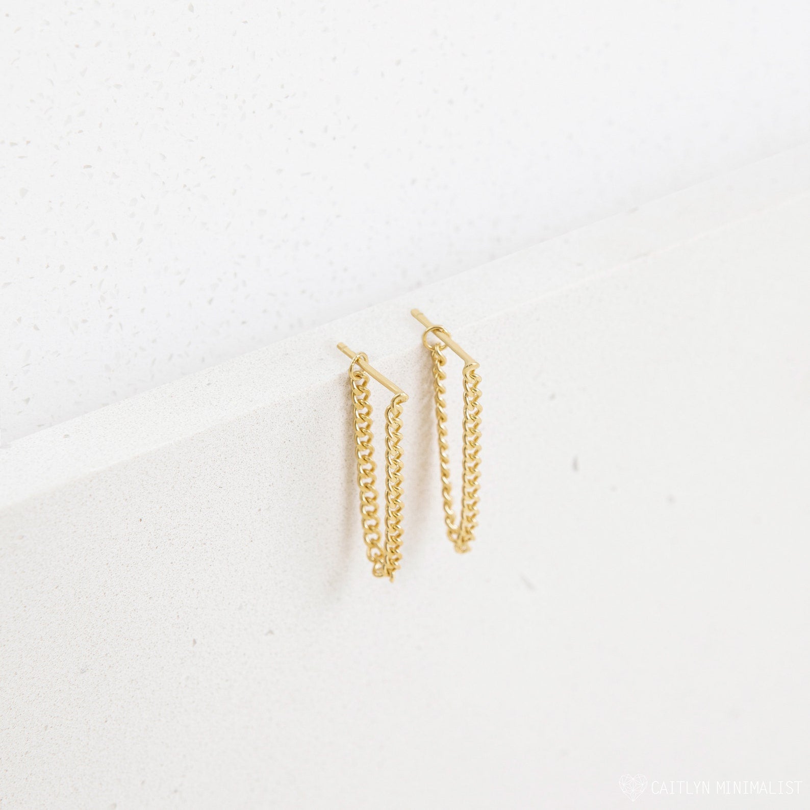 Elevate Your Ear Game with Curb Chain Stud Earrings